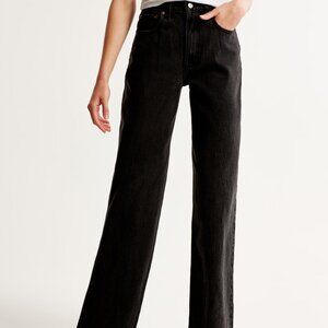 Abercrombie & Fitch The Loose High Rise Curve Love Jeans SZ 27/4 Black